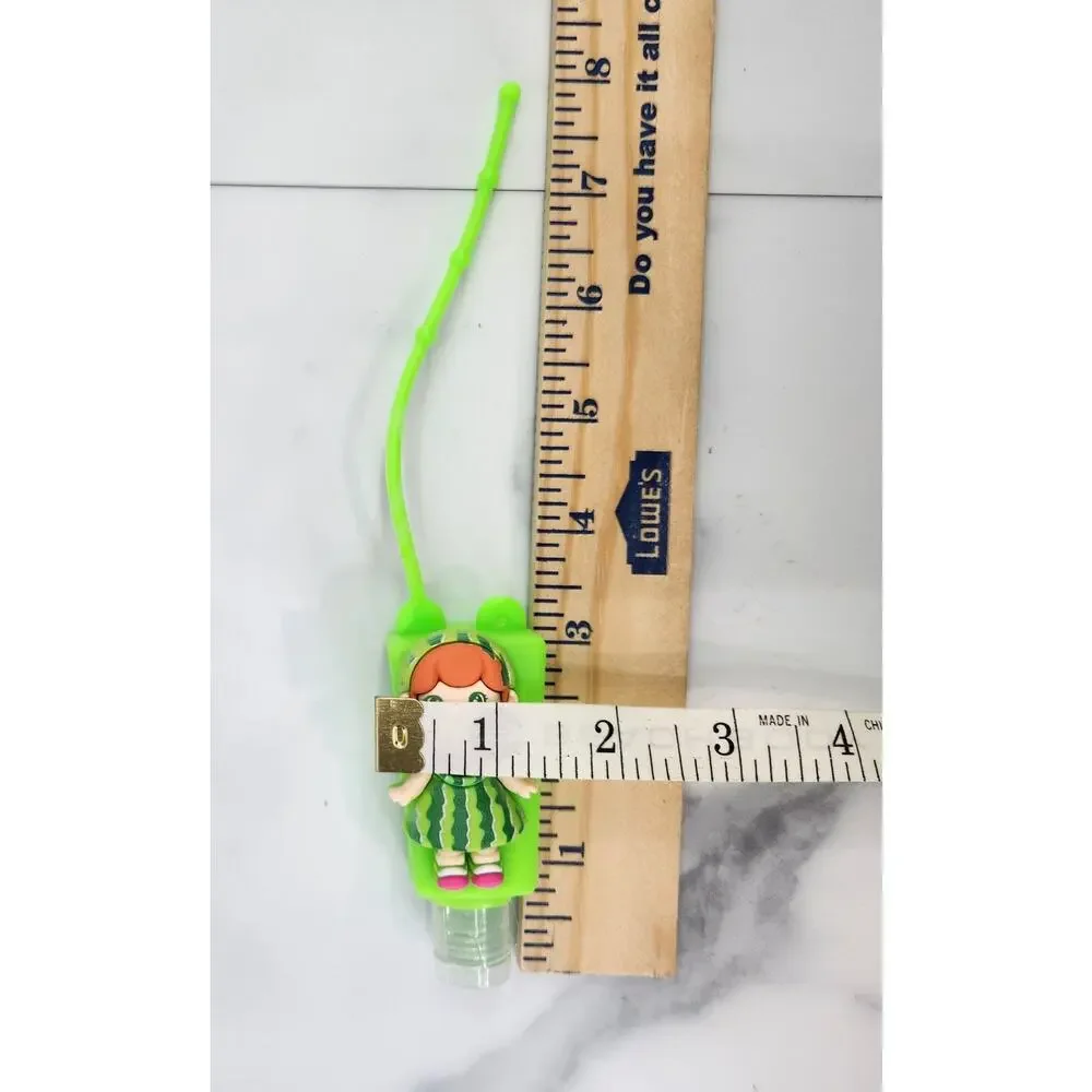2 EMPTY Kids Refillable Containers Watermelon Doll Character Holder with Strap